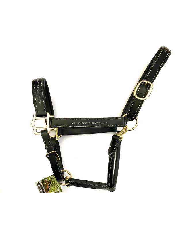 CAVEZZA IN CUOIO FIBBIE OTTONE