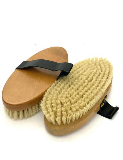 SPAZZOLA CON SETOLE NATURALI DORSO LEGNO