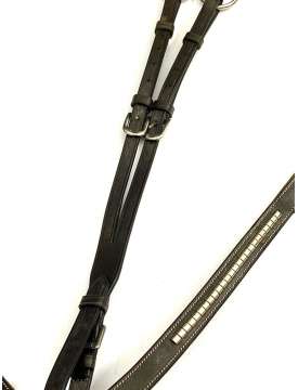 PETTORALE INGLESE IN CUOIO CON CLINCHER ARGENTO HENRI DE RIVEL-21724