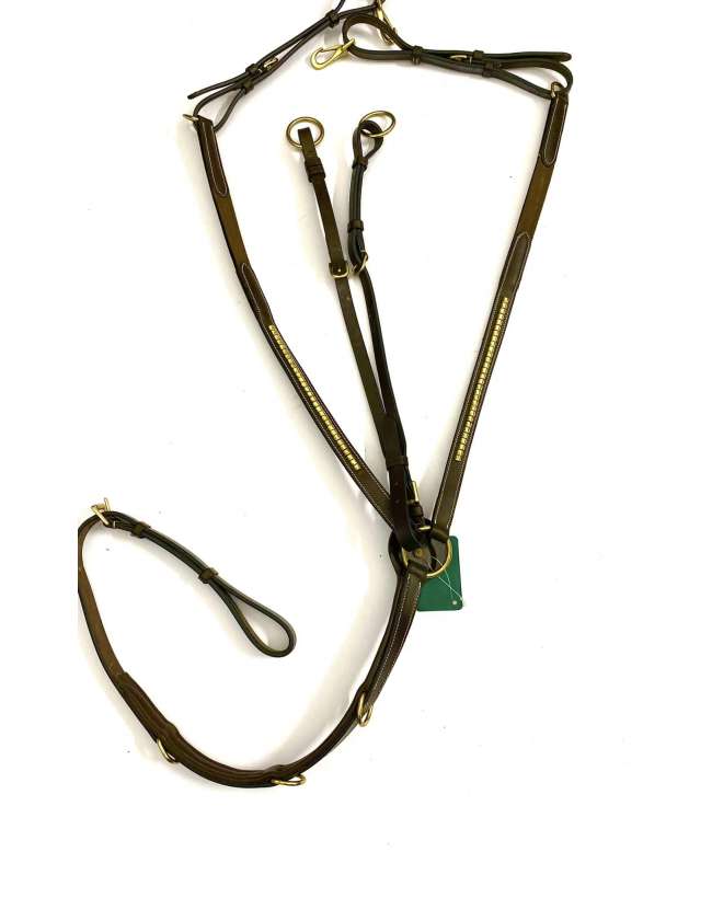 PETTORALE INGLESE IN CUOIO CON CLINCHER OTTONE HENRI DE RIVEL