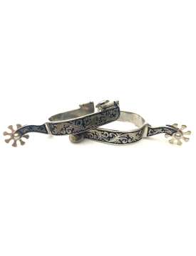 SPERONI WESTERN INOX DECORAZIONE RILIEVO-21748