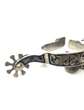 SPERONI WESTERN INOX DECORAZIONE RILIEVO-21749