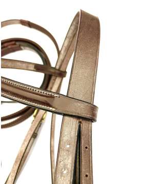 BRIGLIA SARTORE CUOIO INGLESE GOLD FIBBIE OTTONE-21936