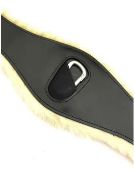 SOTTOPANCIA INGLESE IN CUOIO NERO CON PELLICCIA-22223