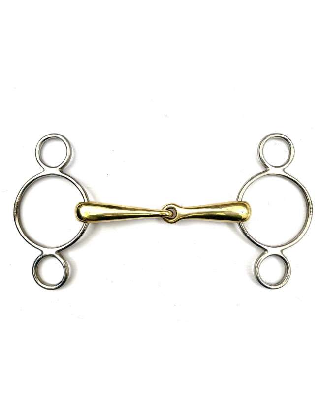 FILETTO ELEVATORE 2 ANELLI CANNONE OTTONE PIENO