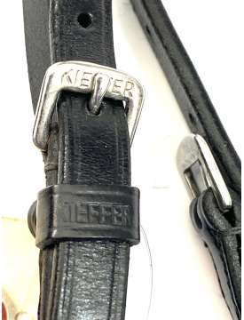 TESTIERA KIEFFER CUOIO NERO CON DOPPIO FRONTALINO-22516