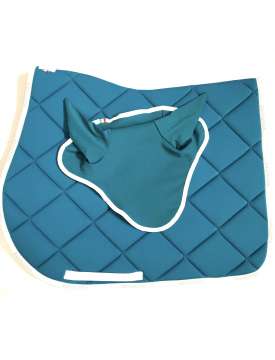 SOTTOSELLA E CUFFIA EQUESTRO PETROLIO-22730