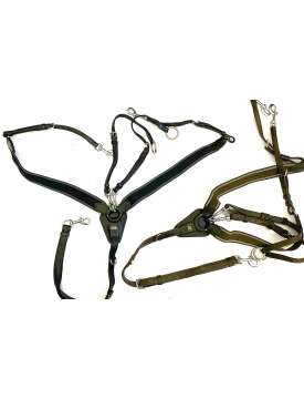 PETTORALE INGLESE IN CUOIO CON ELASTICO UKE-22741