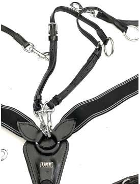 PETTORALE INGLESE IN CUOIO CON ELASTICO UKE-22742