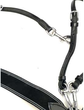 PETTORALE INGLESE IN CUOIO CON ELASTICO UKE-22743
