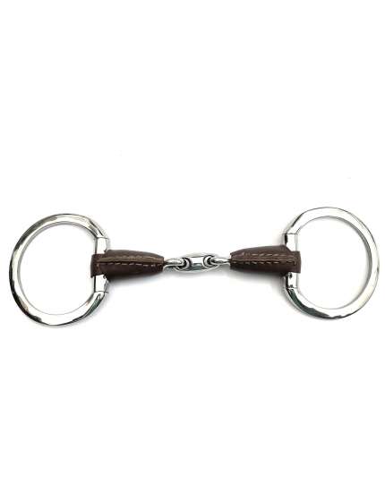 FILETTO PER CAVALLO OLIVA TRE PEZZI RIVESTITO IN PELLE