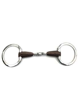 FILETTO PER CAVALLO OLIVA TRE PEZZI RIVESTITO IN PELLE-23047