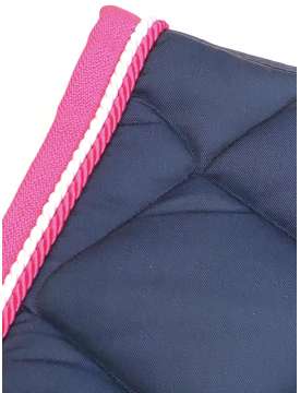 SOTTOSELLA E CUFFIA BLU BORDO FUXIA-23169