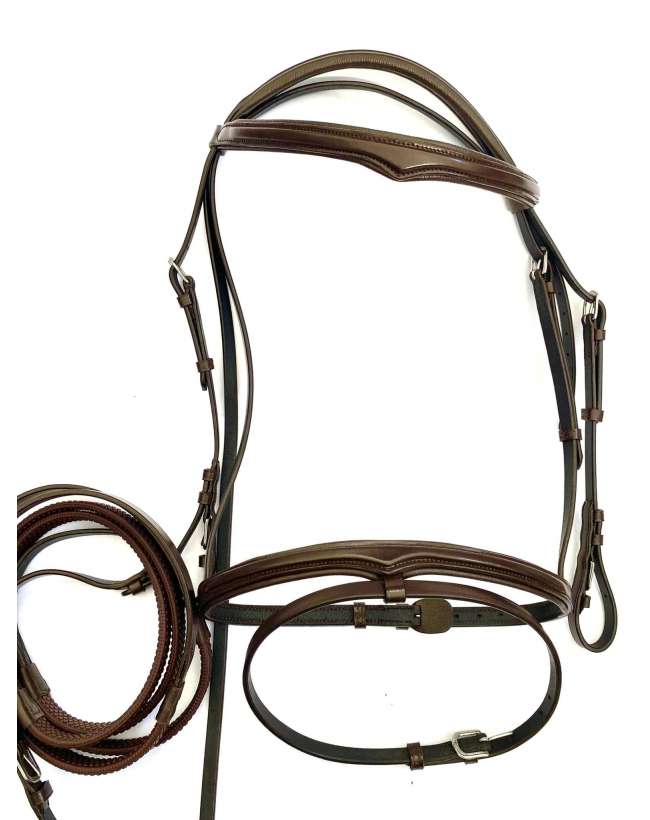 BRIGLIA INGLESE FRONTALINO E CAPEZZINO A PUNTA