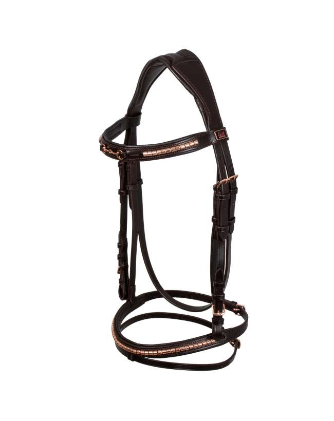 TESTIERA INGLESE SUPREME CLINCHER E FILETTO ROSEGOLD