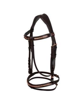 TESTIERA INGLESE SUPREME CLINCHER E FILETTO ROSEGOLD-23246