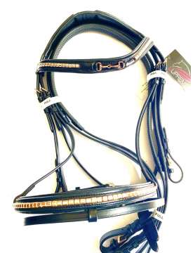 TESTIERA INGLESE SUPREME CLINCHER E FILETTO ROSEGOLD-23247