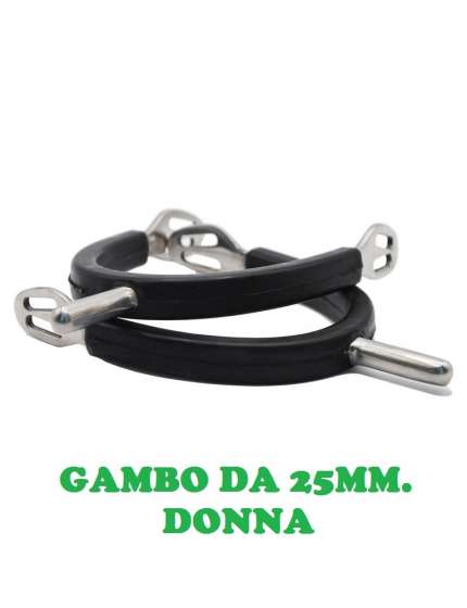 SPERONI INGLESI DONNA GAMBO TONDO RICOPERTI IN GOMMA