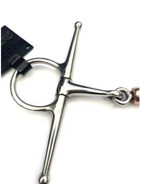 FILETTO PER CAVALLO AD ASTE CON RULLO IN RAME-23375
