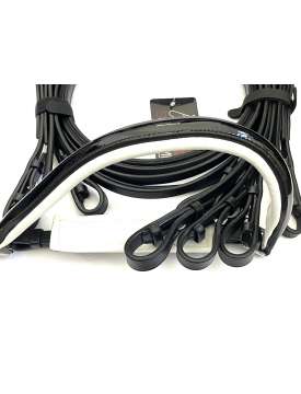 BRIGLIA DA DRESSAGE CON PROFILO BIANCO-23387