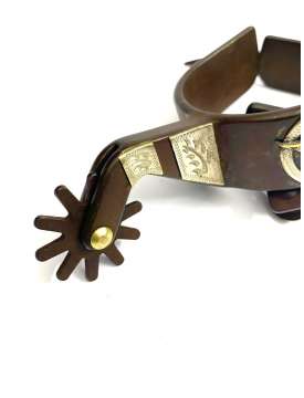 SPERONI WESTERN DECORATI FERRO BRUNITO-23457