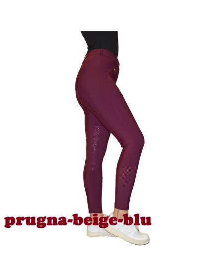 pantaloni equitazione donna con grip tessuto morbido