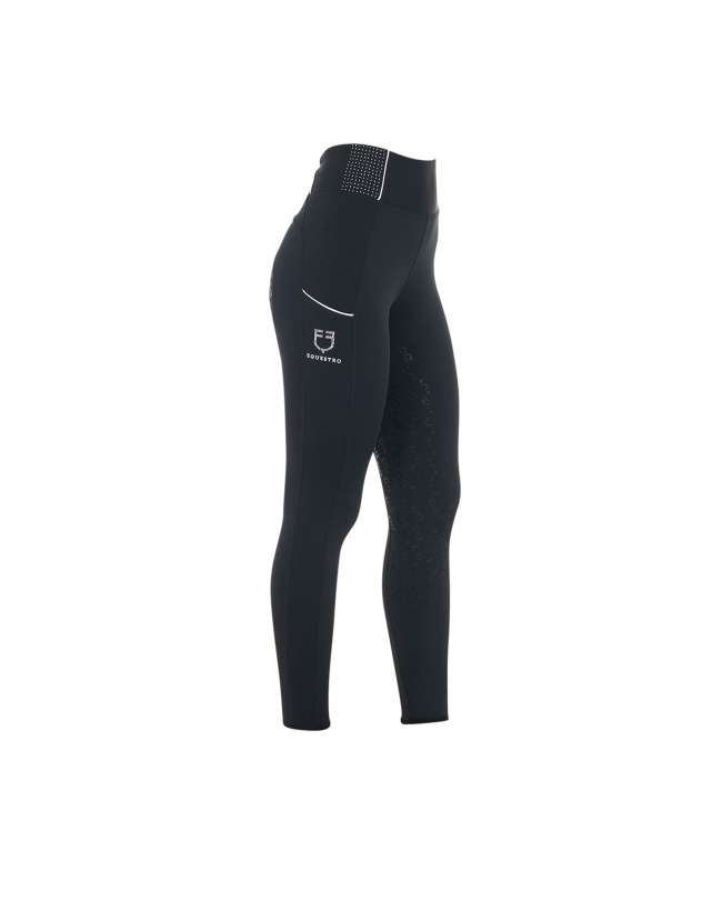 LEGGINGS DONNA NERO CON STRASS