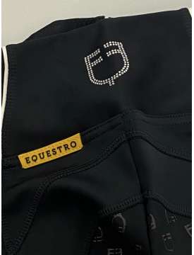 LEGGINGS EQUESTRO DONNA NERO CON STRASS-23784