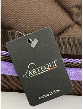SOTTOSELLA E CUFFIA ARTEQUI MARRONE BORDO VIOLA-23802