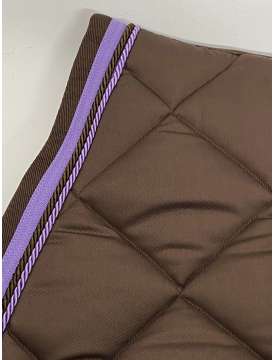 SOTTOSELLA E CUFFIA ARTEQUI MARRONE BORDO VIOLA-23803