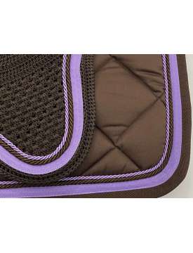 SOTTOSELLA E CUFFIA ARTEQUI MARRONE BORDO VIOLA-23804