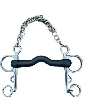 PELHAM INOX E GOMMA CON COLLO D'OCA-23952