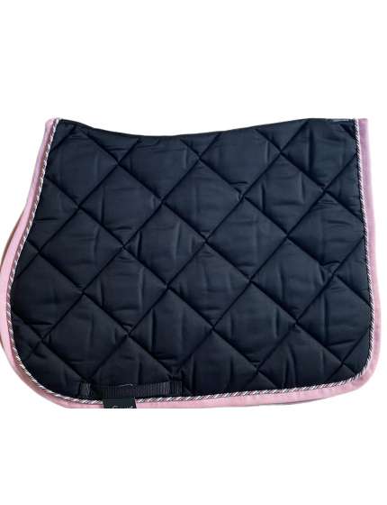 SOTTOSELLA INGLESE NERO BORDO ROSA