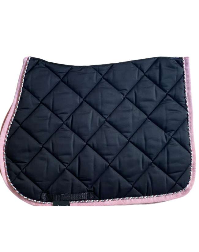 SOTTOSELLA INGLESE NERO BORDO ROSA