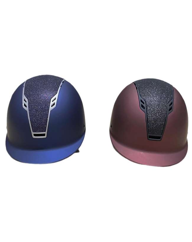 casco hkm bordeaux e blu glitter