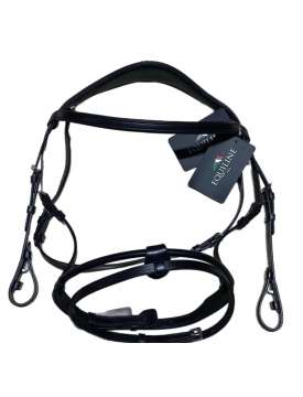 TESTIERA EQUILINE NERA CAPEZZINO TUBOLARE-24585