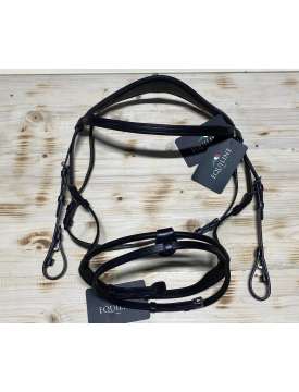 TESTIERA EQUILINE NERA CAPEZZINO TUBOLARE-24590