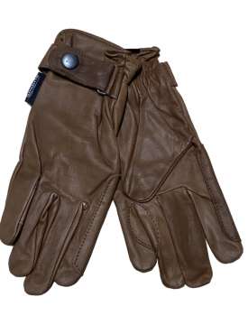 GUANTI PER EQUITAZIONE IN PELLE MARRONE-24644