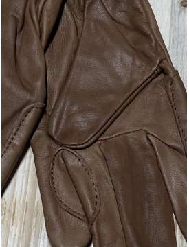 GUANTI PER EQUITAZIONE IN PELLE MARRONE-24647