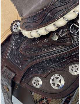 SELLA WESTERN DA BARREL TRIPLE S MARRONE-24667