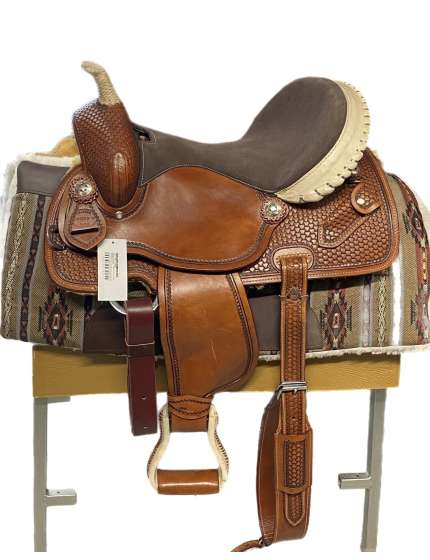 SELLA WESTERN BARREL TRIPLE'S ROSSICCIO