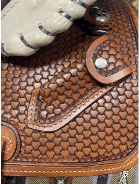 SELLA WESTERN BARREL TRIPLE'S ROSSICCIO-24675