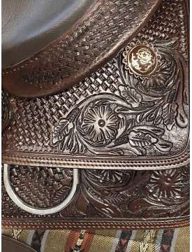 SELLA WESTERN DA TRIPLE S IN CUOIO REINING-24683