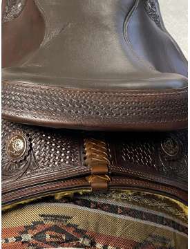 SELLA WESTERN DA TRIPLE S IN CUOIO REINING-24684