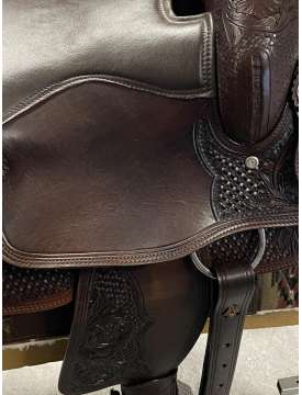 SELLA WESTERN DA TRIPLE S IN CUOIO REINING-24687