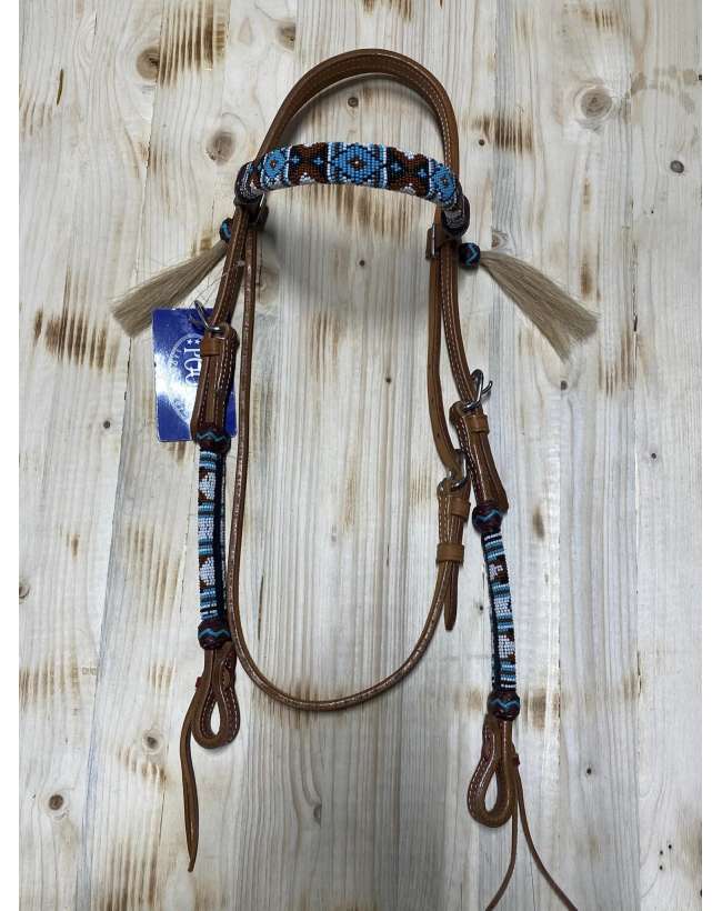 TESTIERA WESTERN POOL'S CON PERLE NAVAJO