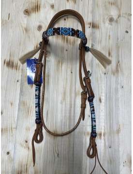 TESTIERA WESTERN POOL'S CON PERLE NAVAJO-24697
