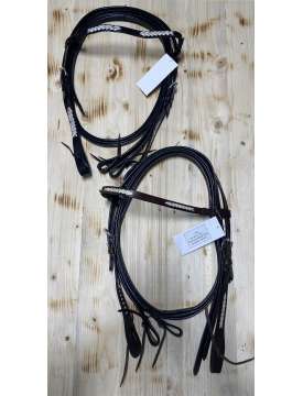 BRIGLIA WESTERN CUOIO CON REDINI E INTRECCIO-24704