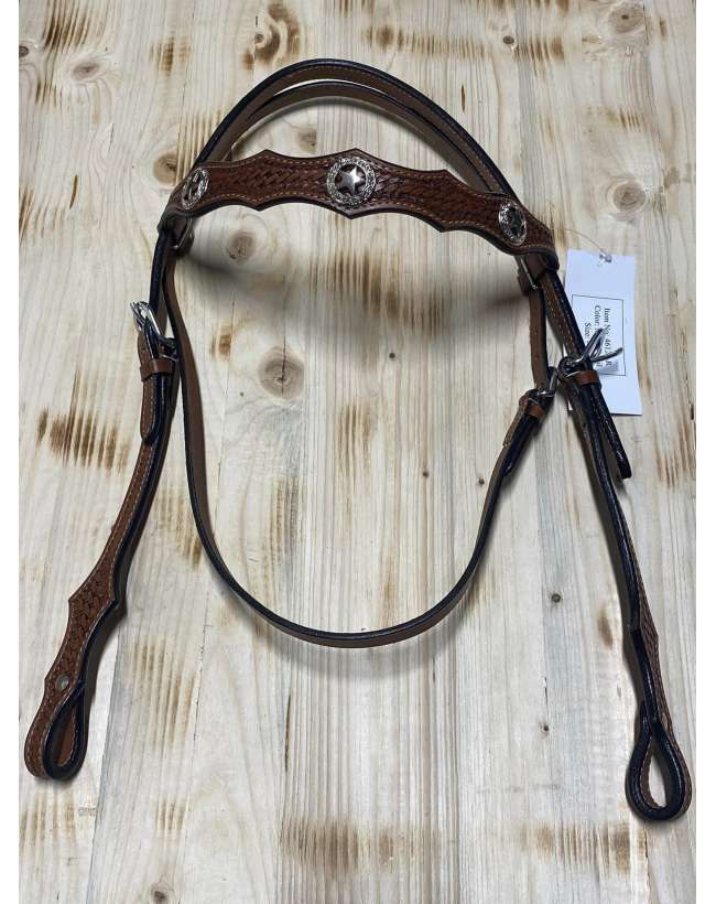 TESTIERA WESTERN TRIPLE'S CON STELLE METALLICHE