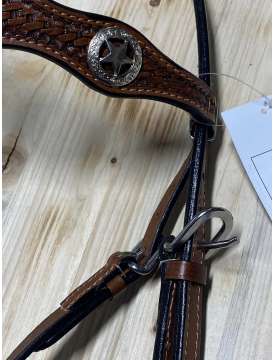 TESTIERA WESTERN TRIPLE S IN CUOIO AMERICANO-24709